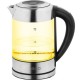 Cana fierbator din sticla ecg rk 1777 iluminare colora, 1,7 l, 2200 w, led