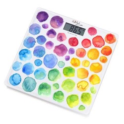 Cantar de persoane gallet aquarelles pep954, 180kg, sticla, design ultra subtire 17 mm