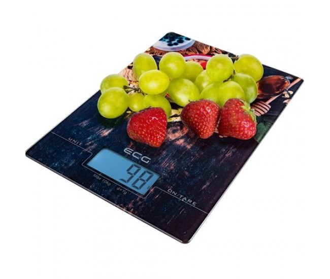 Cantar digital de bucatarie ecg kv 1021 berries, 10 kg, functie tara, precizie 1 g, lcd