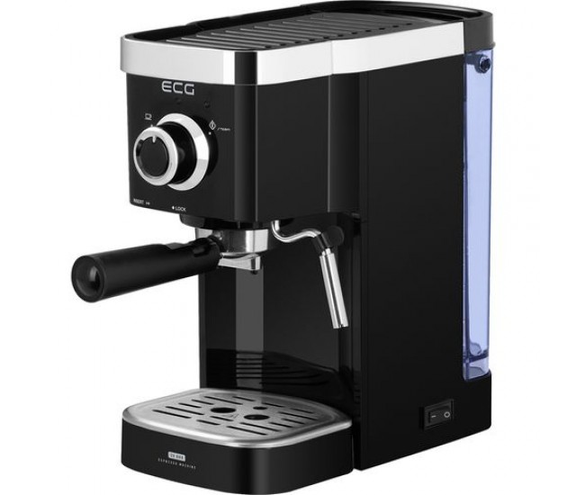 Espressor manual ecg esp 20301 negru, 1450 w,1.25 l, dispozitiv spumare, 20 bar