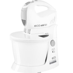 Mixer de mana cu bol ecg rsm 4052, 400 w, 3.5 l, 5 viteze, functie turbo, alb
