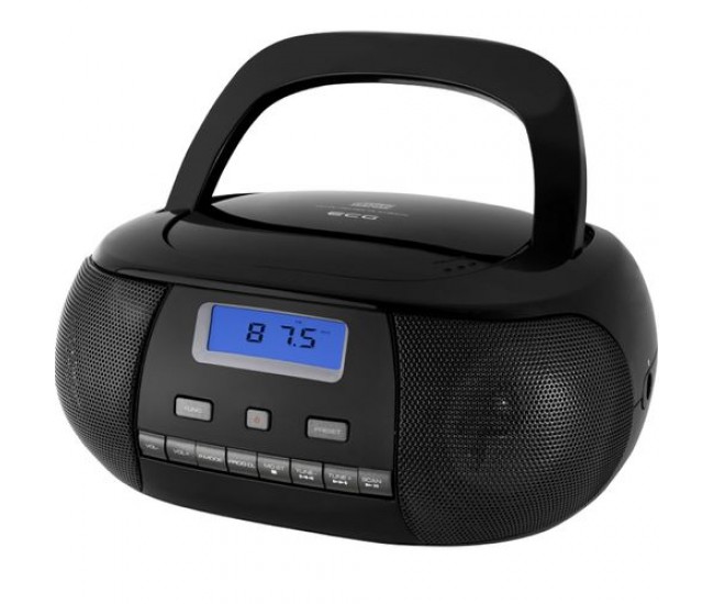 Radio cd player ecg cdr 500 negru, tuner fm cu memorie 20 de posturi