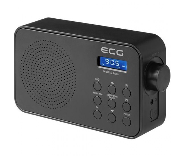 Radio fm ecg r 105, 1.2 w, alarma, memorie 30 de posturi