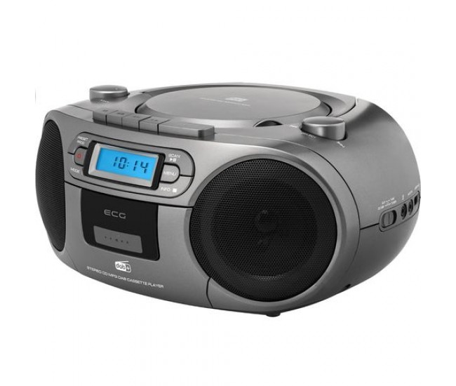 Sistem audio ecg cdr 999 dab, 2 x 1,5w rms, radio, usb, cd, casetofon, mp3, fm