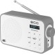 Radio portabil ecg rd 110 dab cu tuner dab+ si fm, alb, 1,2 w, memorie 30 de posturi
