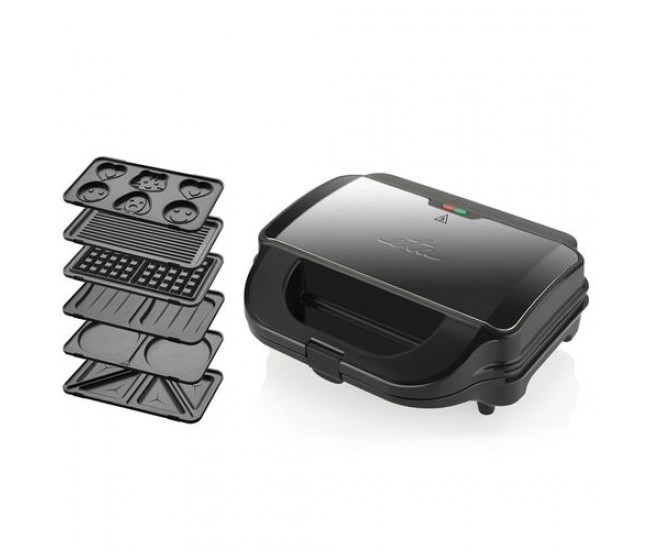 Sandwich-maker 6 in 1, eta sorento plus 5151, 900 w, otel inoxidabil, 6 tipuri de placi detasabile