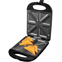 Sandwich maker xxl ecg s 4232 family black, 1200 w, 8 sandvisuri triunghiulare simultan