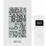 Statie meteo interior-exterior ecg ms 100 white, senzor extern fara fir, lcd, ceas, alarma