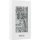 Statie meteo interior-exterior ecg ms 100 white, senzor extern fara fir, lcd, ceas, alarma