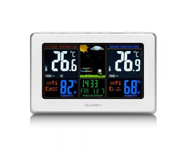 Statie meteo interior-exterior gogen me 3257, senzor extern fara fir, lcd color