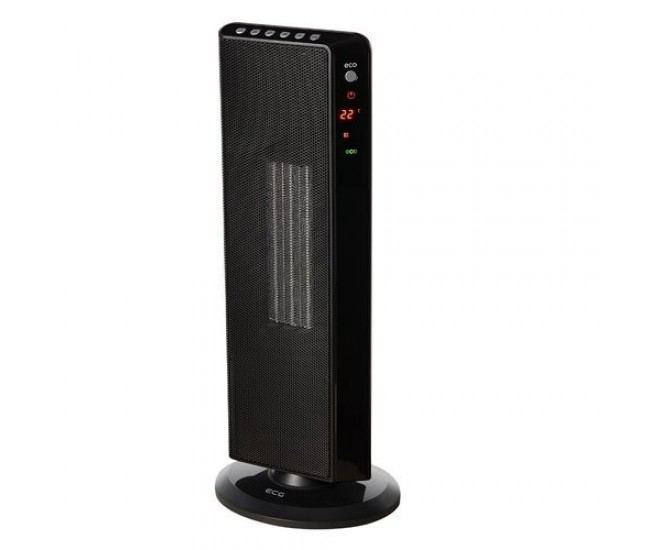 Aeroterma ceramica turn ECG KT 200 DT black, 1200/2000 W, mod ECO