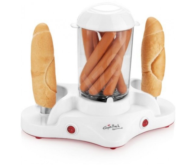 Aparat de preparat Hot Dog GALLET Gourmet MAH502, 380 W, 2 tepuse, accesorii pentru oua