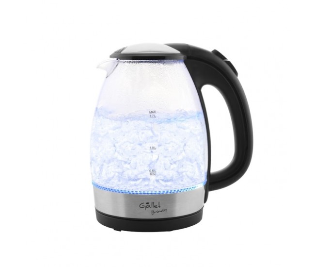 Cana electrica fierbator din sticla Gallet BOU741 Brinay, 2200 W, 1,7 litri, iluminare LED