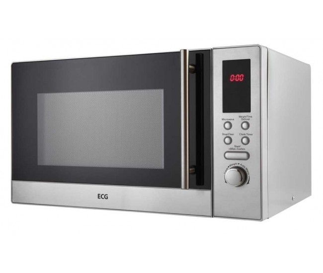 Cuptor cu microunde ECG MTD 231 S, 23 litri, 800 W, 5 niveluri de putere, 8 programe automate, otel inoxidabil