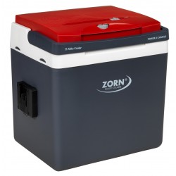 Lada frigorifica auto si camping ZORN Z 26 LNE PX, 25 litri, alimentare 12V/230V, racire si incalzire, alb-rosu-gri Lada frigorifica auto si camping ZORN Z 26 LNE PX, 25 litri, alimentare 12V/230V, racire si incalzire, alb-rosu-gri