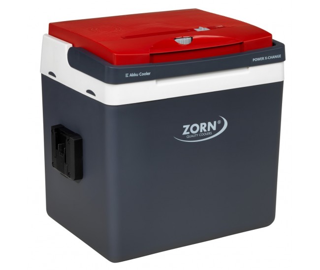Lada frigorifica auto si camping ZORN Z 26 LNE PX, 25 litri, alimentare 12V/230V, racire si incalzire, alb-rosu-gri