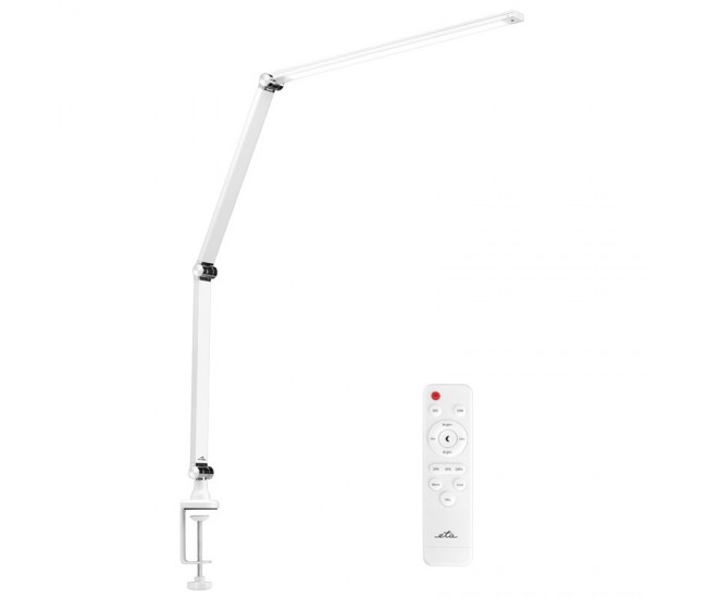 Lampa de masa ETA 2893 90010, 10 W, LED, brat flexibil, reglare intensitate lumina, telecomanda, alb