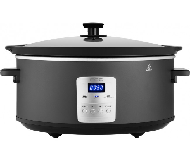 Oala electrica Slow cooker ECG PH 6530 Master, 6.5 litru, 270 W, vas ceramic, afisaj LED