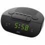 Radio cu ceas JVC RA-E111B, tuner digital FM/AM, alarma duala, Sleep, Snooze, negru