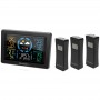 Statie meteo interior-exterior GoGEN ME 3397 B, LCD color, 3 senzori inclusi, ceas cu alarma, negru