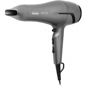Uscator de par cu ionizare ECG Modifica Grigio Grande, 2200 W, 2 viteze, 3 niveluri de temperatura, gri