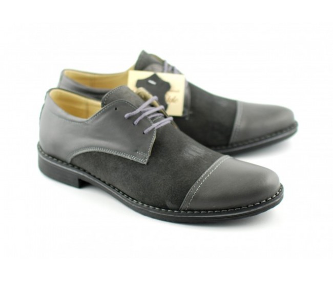 Pantofi gri barbati casual - eleganti din piele naturala Pantofi gri barbati casual - eleganti din piele naturala