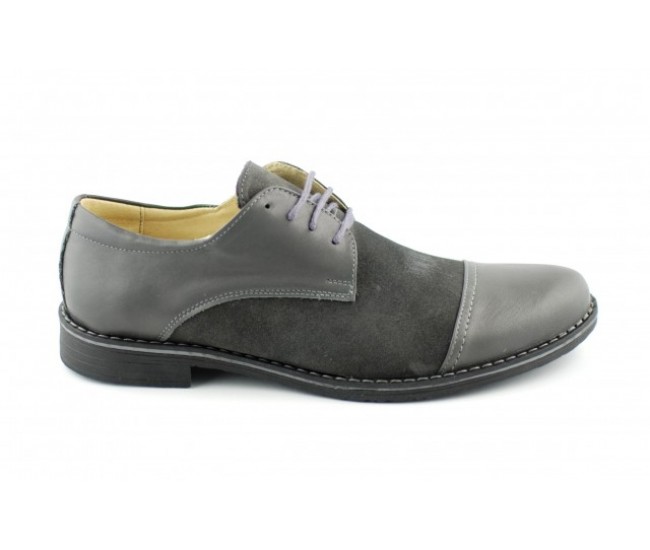 Pantofi gri barbati casual - eleganti din piele naturala Pantofi gri barbati casual - eleganti din piele naturala