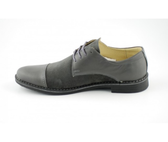 Pantofi gri barbati casual - eleganti din piele naturala Pantofi gri barbati casual - eleganti din piele naturala