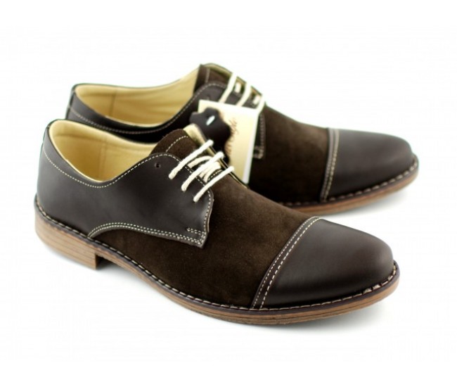 Pantofi maro barbati casual - eleganti din piele naturala - Made in Romania Pantofi maro barbati casual - eleganti din piele naturala - Made in Romania