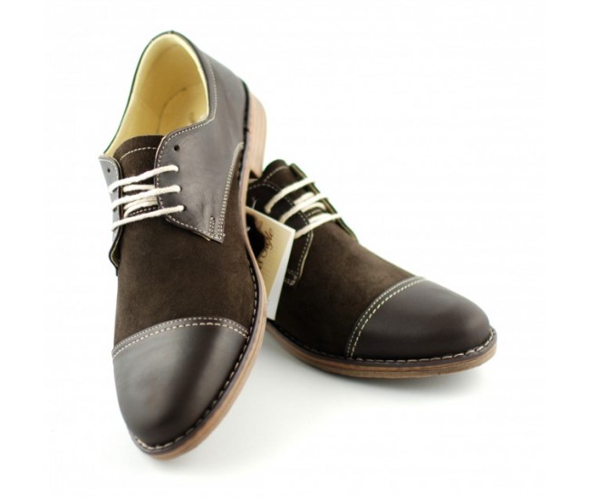 Pantofi maro barbati casual - eleganti din piele naturala - Made in Romania Pantofi maro barbati casual - eleganti din piele naturala - Made in Romania