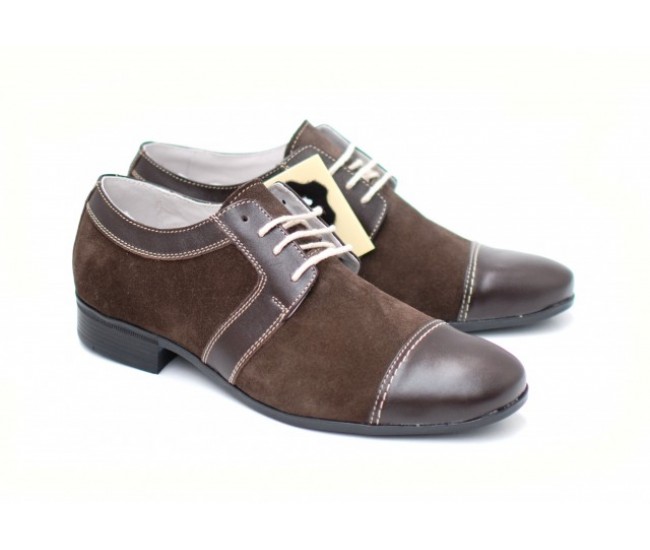 Pantofi maro barbati casual - eleganti din piele naturala - Made in Romania