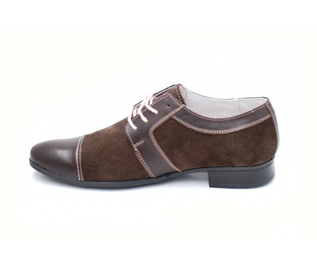 Pantofi maro barbati casual - eleganti din piele naturala - Made in Romania