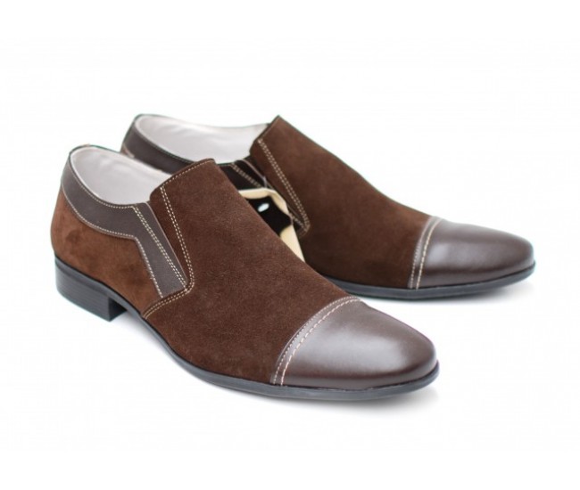 Pantofi maro barbati casual - eleganti din piele naturala - Made in Romania Pantofi maro barbati casual - eleganti din piele naturala - Made in Romania