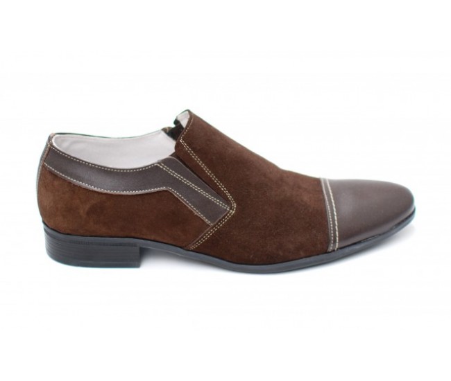 Pantofi maro barbati casual - eleganti din piele naturala - Made in Romania