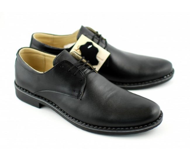 Pantofi negri barbati casual - eleganti din piele naturala EZELBOX Pantofi negri barbati casual - eleganti din piele naturala EZELBOX