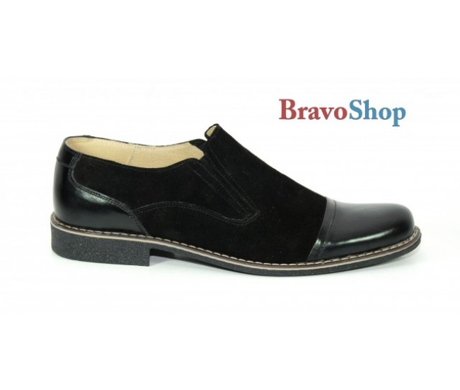 Pantofi negri barbati casual-eleganti din piele naturala - Made in Romania Pantofi negri barbati casual-eleganti din piele naturala - Made in Romania