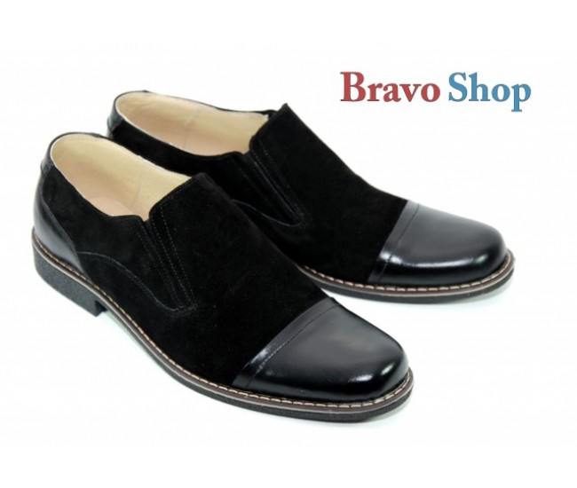 Pantofi negri barbati casual-eleganti din piele naturala - Made in Romania Pantofi negri barbati casual-eleganti din piele naturala - Made in Romania