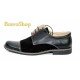 Pantofi negri barbati casual-eleganti din piele naturala - Made in Romania