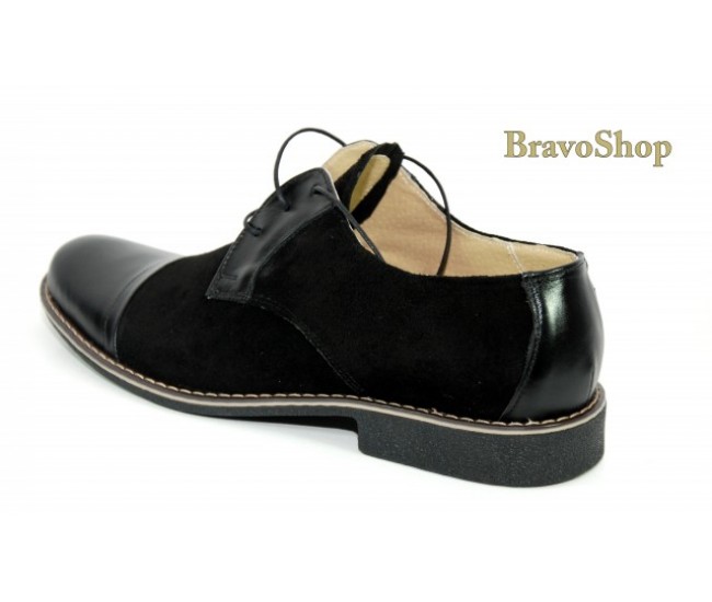 Pantofi negri barbati casual-eleganti din piele naturala - Made in Romania Pantofi negri barbati casual-eleganti din piele naturala - Made in Romania