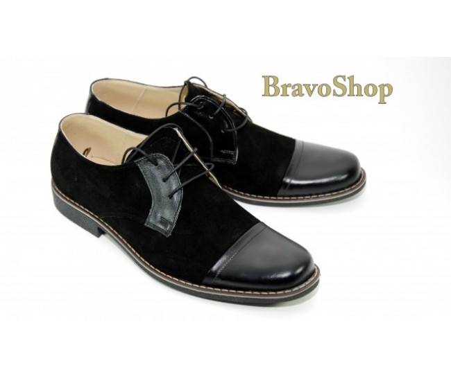 Pantofi negri barbati casual-eleganti din piele naturala - Made in Romania Pantofi negri barbati casual-eleganti din piele naturala - Made in Romania