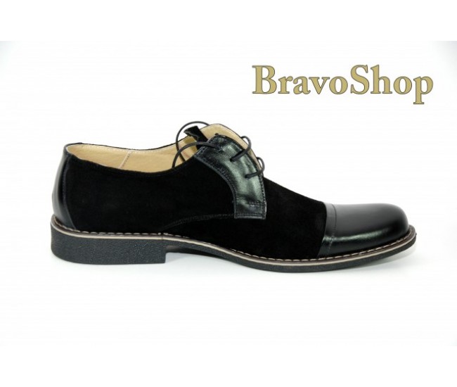 Pantofi negri barbati casual-eleganti din piele naturala - Made in Romania Pantofi negri barbati casual-eleganti din piele naturala - Made in Romania