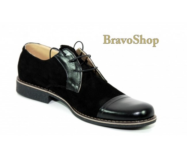 Pantofi negri barbati casual-eleganti din piele naturala - Made in Romania Pantofi negri barbati casual-eleganti din piele naturala - Made in Romania