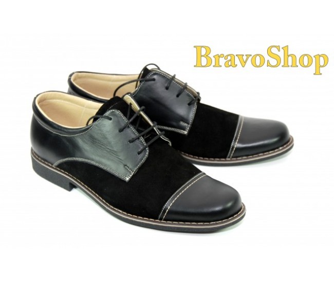 Pantofi negri barbati casual-eleganti din piele naturala - Made in Romania Pantofi negri barbati casual-eleganti din piele naturala - Made in Romania