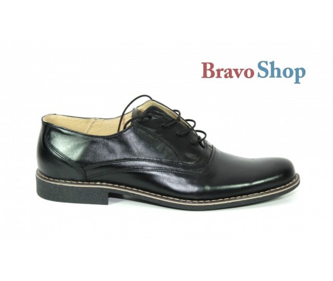 Pantofi negri barbati casual-eleganti din piele naturala - Made in Romania LUX76 Pantofi negri barbati casual-eleganti din piele naturala - Made in Romania LUX76