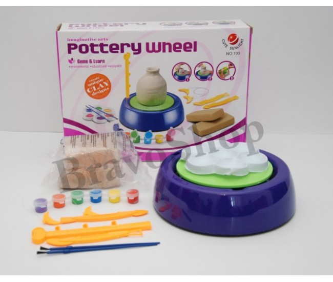 Roata Olarului, set olarit, jucarie educationala, creativa pentru copii 103 Roata Olarului, set olarit, jucarie educationala, creativa pentru copii 103