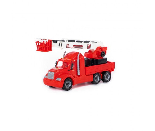 Masina pompieri+macara - Mike, 82x19x37 cm, Wader