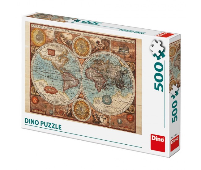 Puzzle Harta lumii, 500 piese - DINO TOYS
