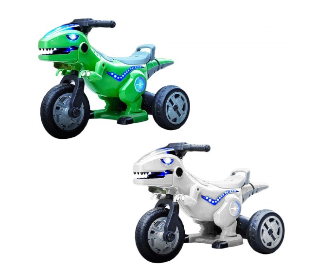 Motocicleta dinozaur cu acumulator, 2 motoare, 12V, 5A
