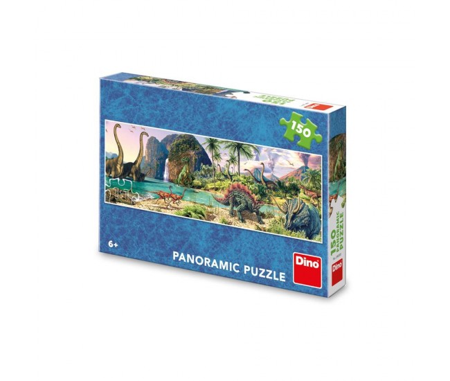 Puzzle panoramic Dinozauri, 150 piese - DINO TOYS