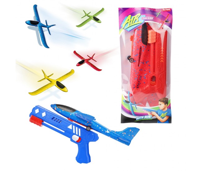 Pistol lansator cu avion din polistiren - Toi-Toys